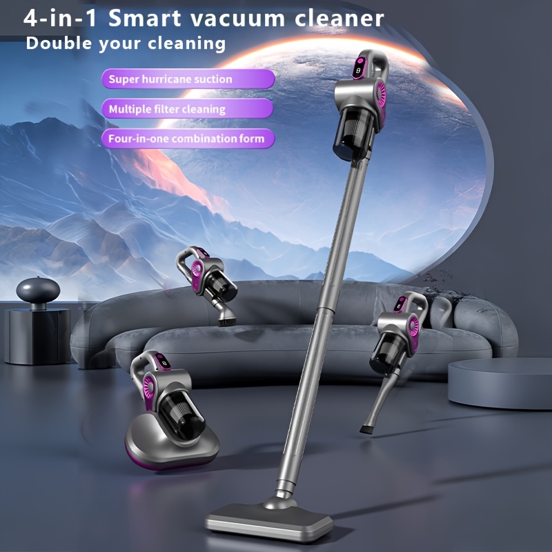 TEMU 4-in-1 Vacuum Cleaner Cordless Vacuum Cleaner Home Vacuum Cleaner Vacuum Cleaner Super Suction Vacuum Cleaner Bed Vacuum Cleaner Battery-powered