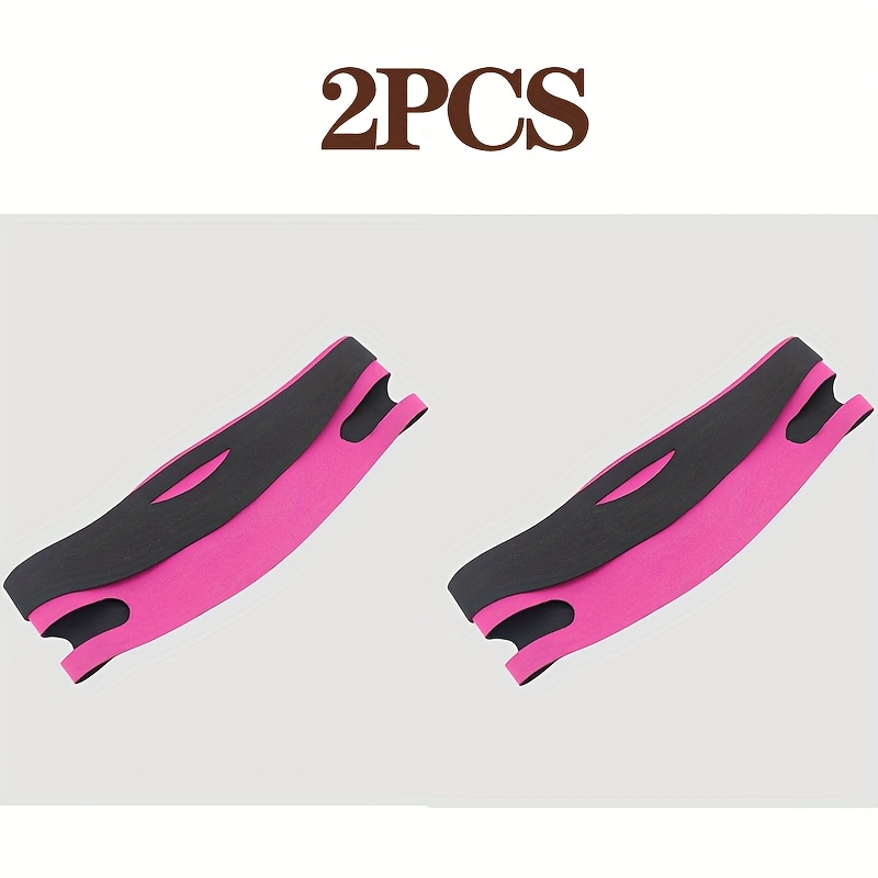 TEMU Set de 2 correas faciales de V - Reductor de mentón reutilizable, de material sin alcohol, no requiere baterías, a la cara para un más ,