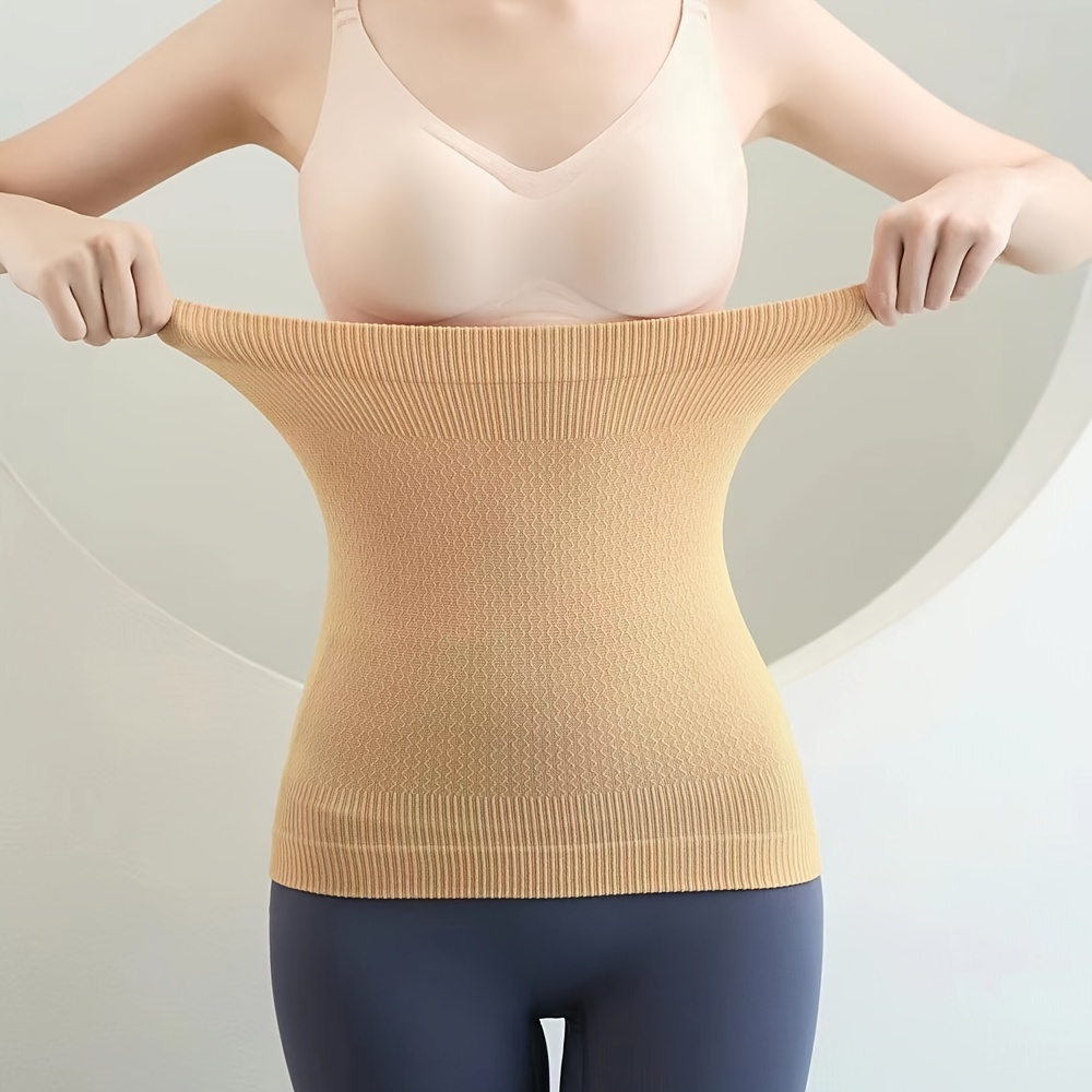 Image of Elastic High-waist Tummy Control Belt For Women, Cold-proof Waist Cincher, Body Shaper, Postpartum Belly Waistband, Suitable For Wearers Up To 170 Lbs