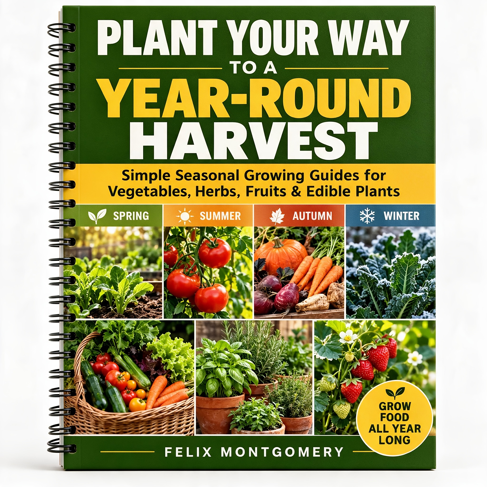 TEMU Plant Your Way To A Year-round Harvest:simple Seasonal Growing Guides For Vegetables, Herbs, Fruits & Edible Plants