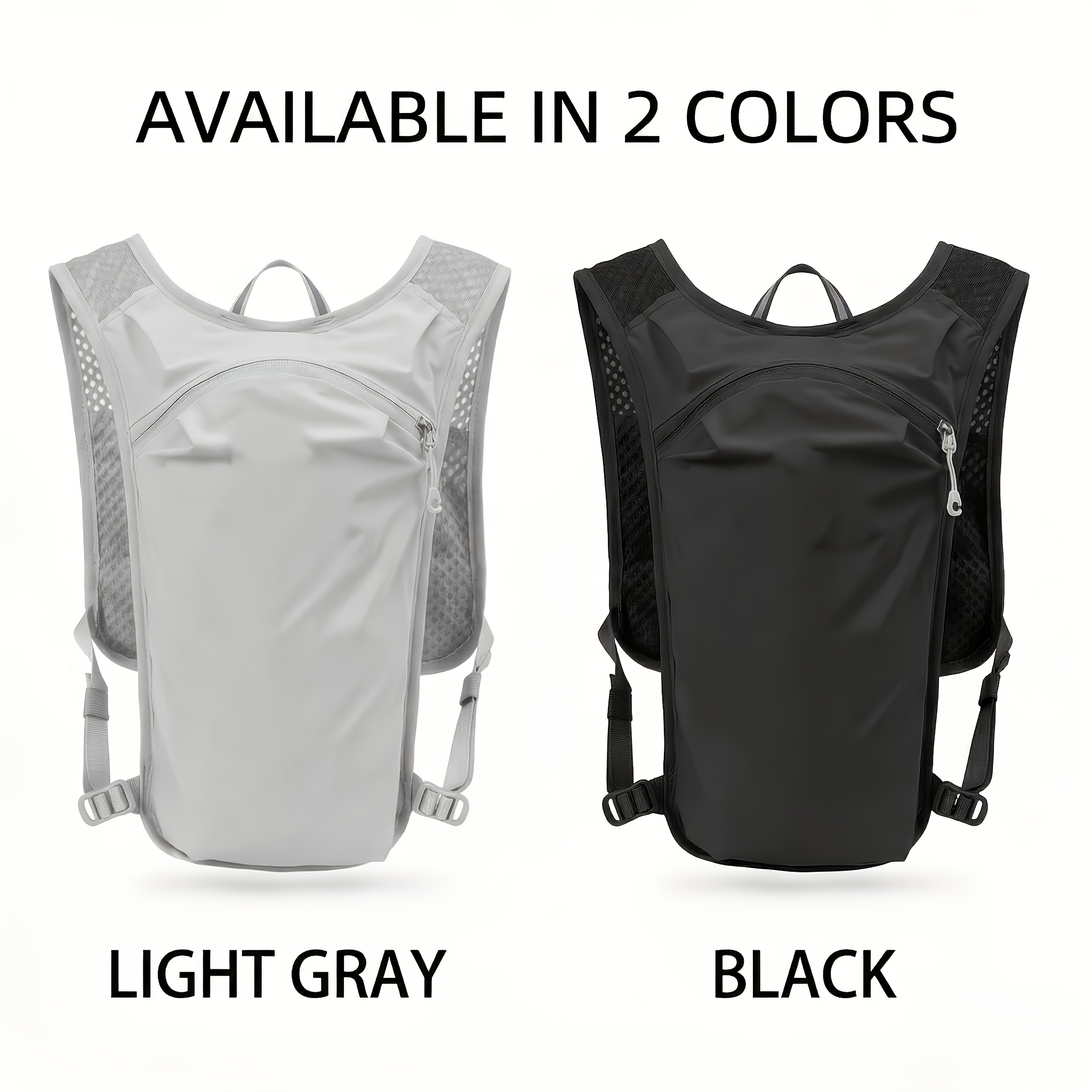 Breathable Lightweight Sports Backpack, Multi-Pocket Solid Color Running Vest, Suitable for Marathon Running, Cycling, And Outdoor Activities
