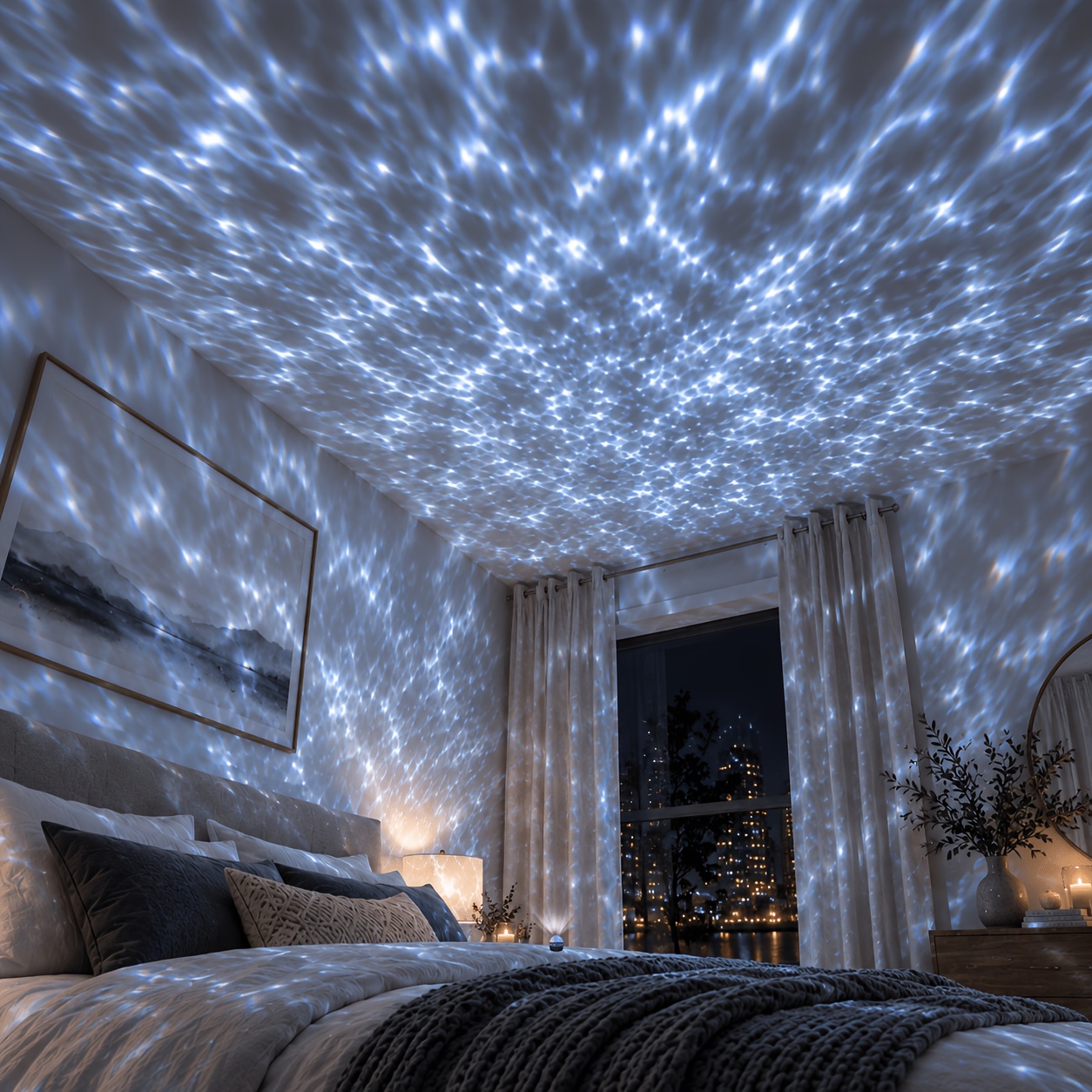TEMU Cette lampe à projection d'ondes d'océan est alimentée par USB et télécommandée. Convient à une d' - y , les salons, les de jeux, les fêtes, et