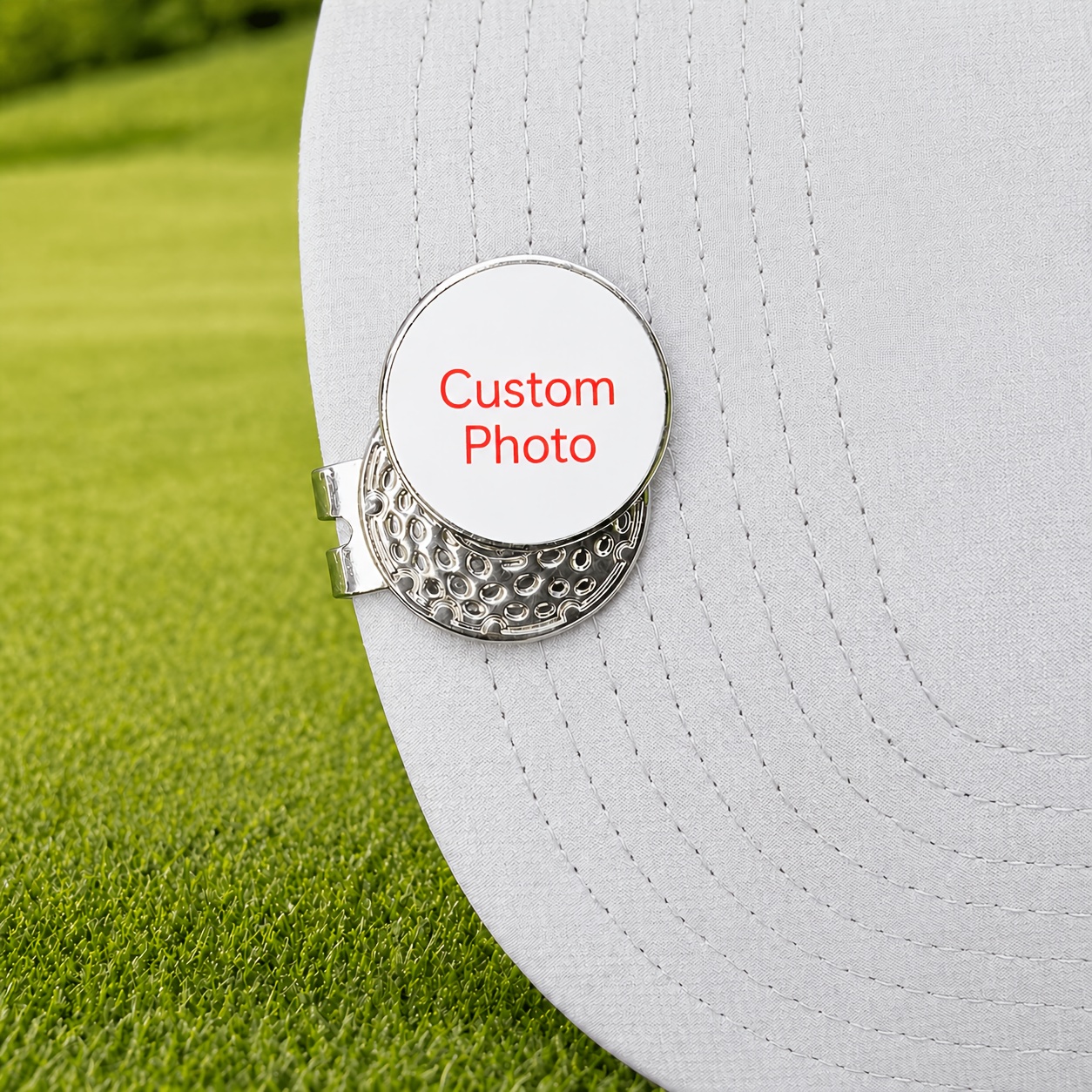TEMU Custom Golf Ball Marker With Magnetic Hat Clip, Personalized Photo Text Logo