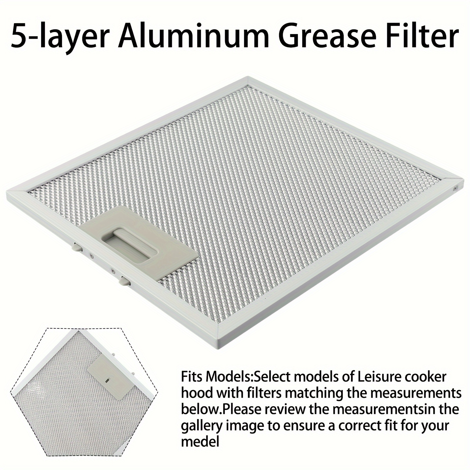 

1pc Metal Grease Filters For Range Hood, Aluminum Grease Filters, Metal Replacement Filters For Universal Kitchen Range Hood, Replacement Filters For Many Leading Vent Hoods, Range Hoods