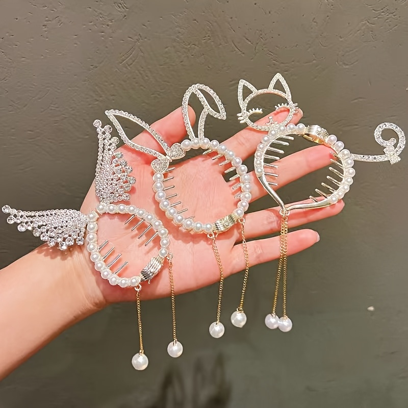 6pcs creative animal design metal hair clip set stylish and cute hair accessories for everyday use parties or gifts elegant hairstyle clips Product details 1
