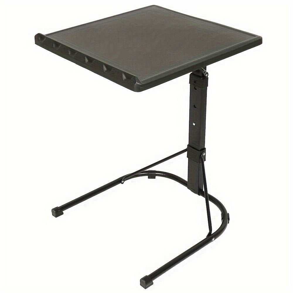 E-shop Verstellbarer Höhenfaltbarer Stehschreibtisch mit Rädern – Tragbarer Laptop-Tisch, Heimbüro-Endtisch, 43x43x69cm, Schwarz, Kompaktes & Stabiles
