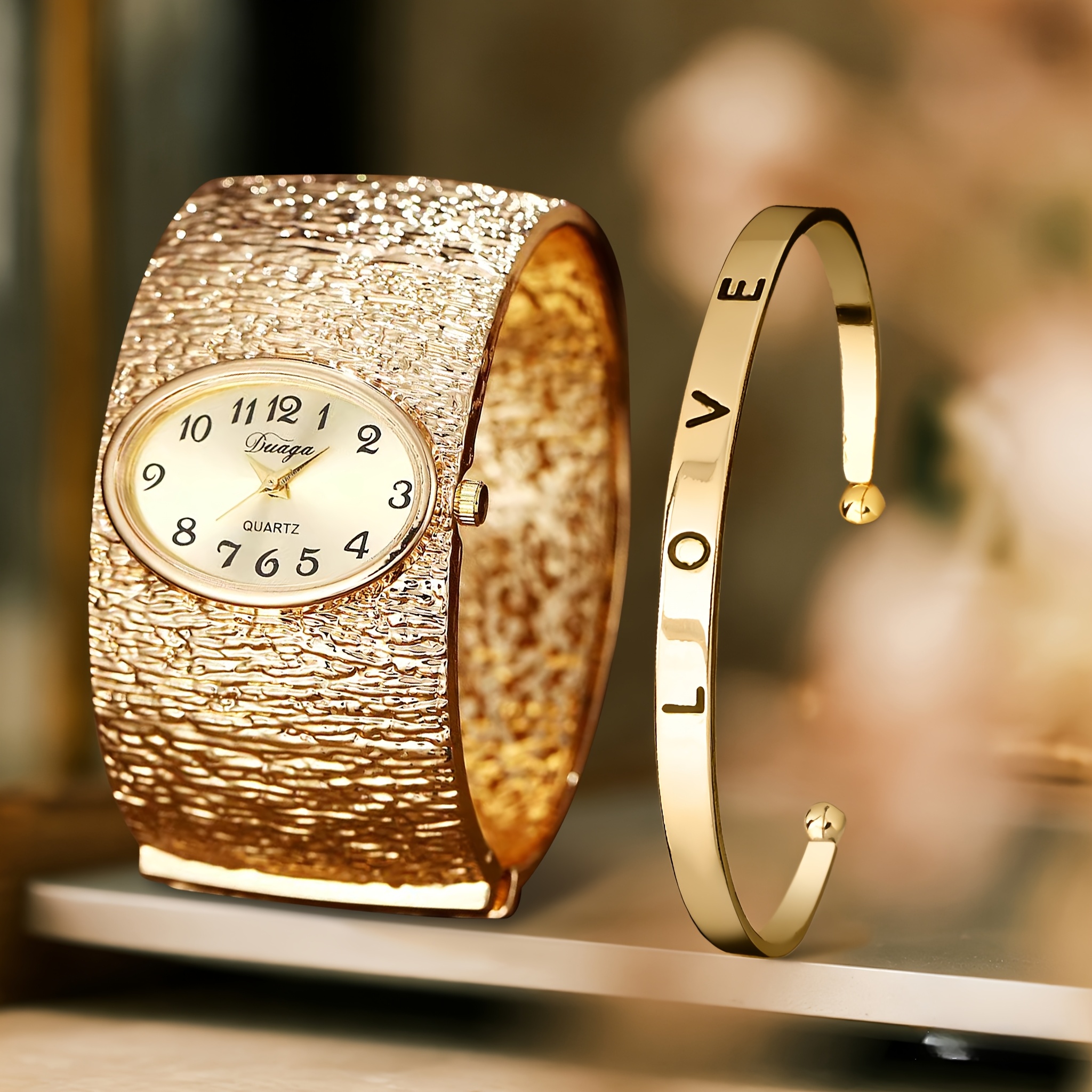 A Set of 2 Luxury Bracelets And Watches for Women, Perfect Gifts for Mother'S Day, Birthdays, And Anniversaries to Give to Her