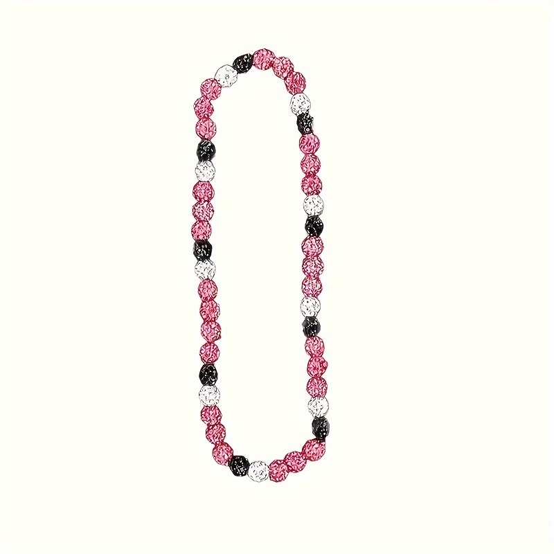 TEMU Stylish Blue & Clear Necklace With Spherical Pendant – Durable Resin Chain, Perfect Gift For Men And S, Ideal For Sports Fans And Enthusiasts, Party Or Casual Wear