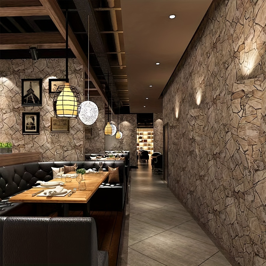 Self-adhesive Stone Wallpaper Removable Vinyl Planks Suitable, Bedroom, Living Room - Stone Texture & Wall Paneling