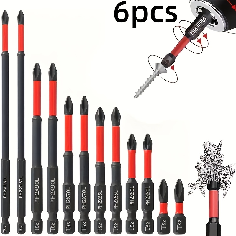 Schlagbiss-Set PH, 2 Zoll, 10-teilig – Robuster S2-Stahl, Mit Clip Für Ordnung