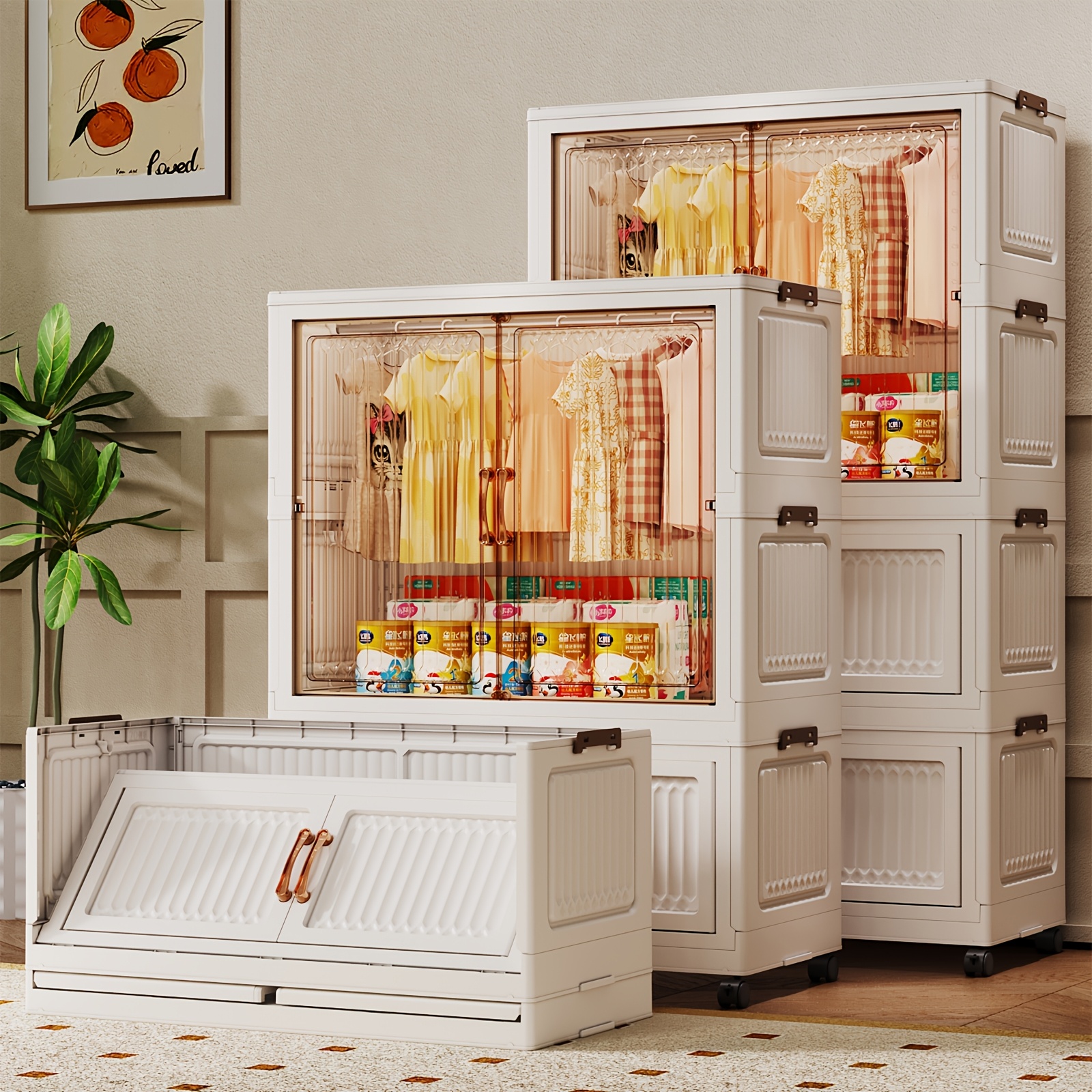 tragbarer schrank organizer faltbare aufbewahrungsboxen