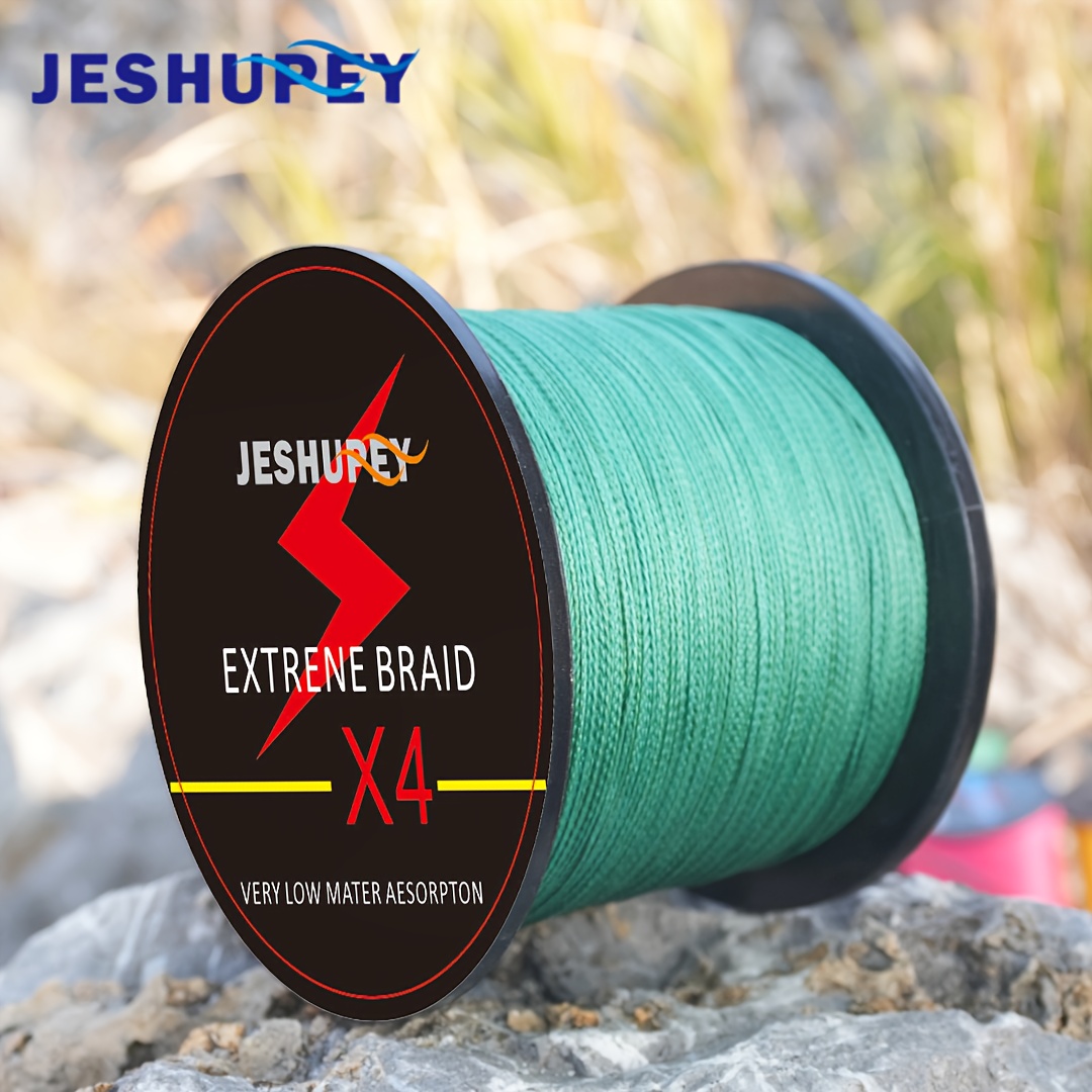 

4-strand Pe Fishing Line, 300/500m - Strong Pull 12-80lb For Freshwater & Saltwater Angling, Green, Abrasion-resistant, Fishing Road