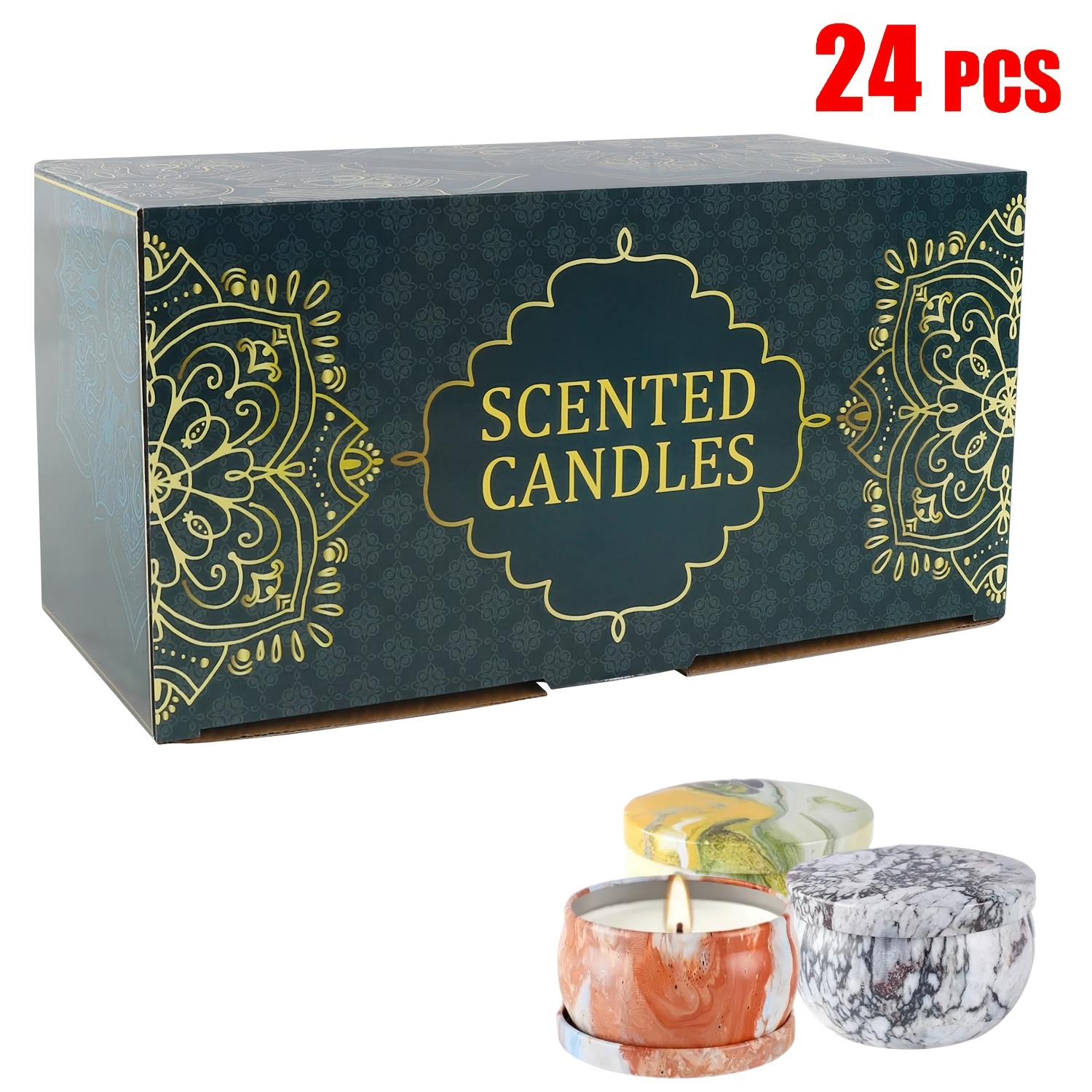 TEMU Christmas 36/24/16 Marble Scented Candles, Create A Romantic And Atmosphere, Add Classic And Elegant Beauty To Life, Is The For Gifts . Suitable