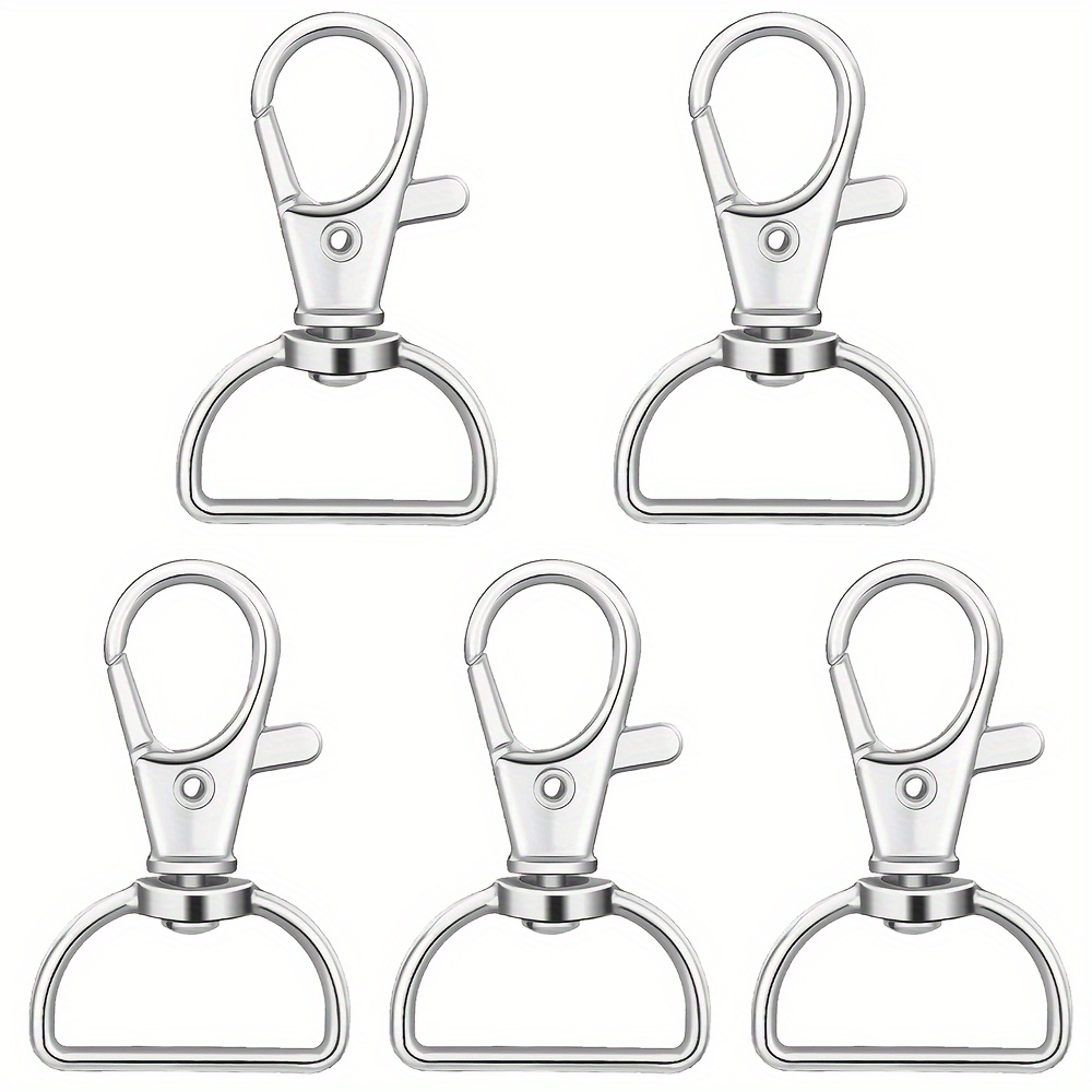 5/12pcs Swivel Hook Key Chain Clip Hook D-ring Clip Lanyard Hardware For Keychain Making Lanyard Making Wallet Hardware Crafts