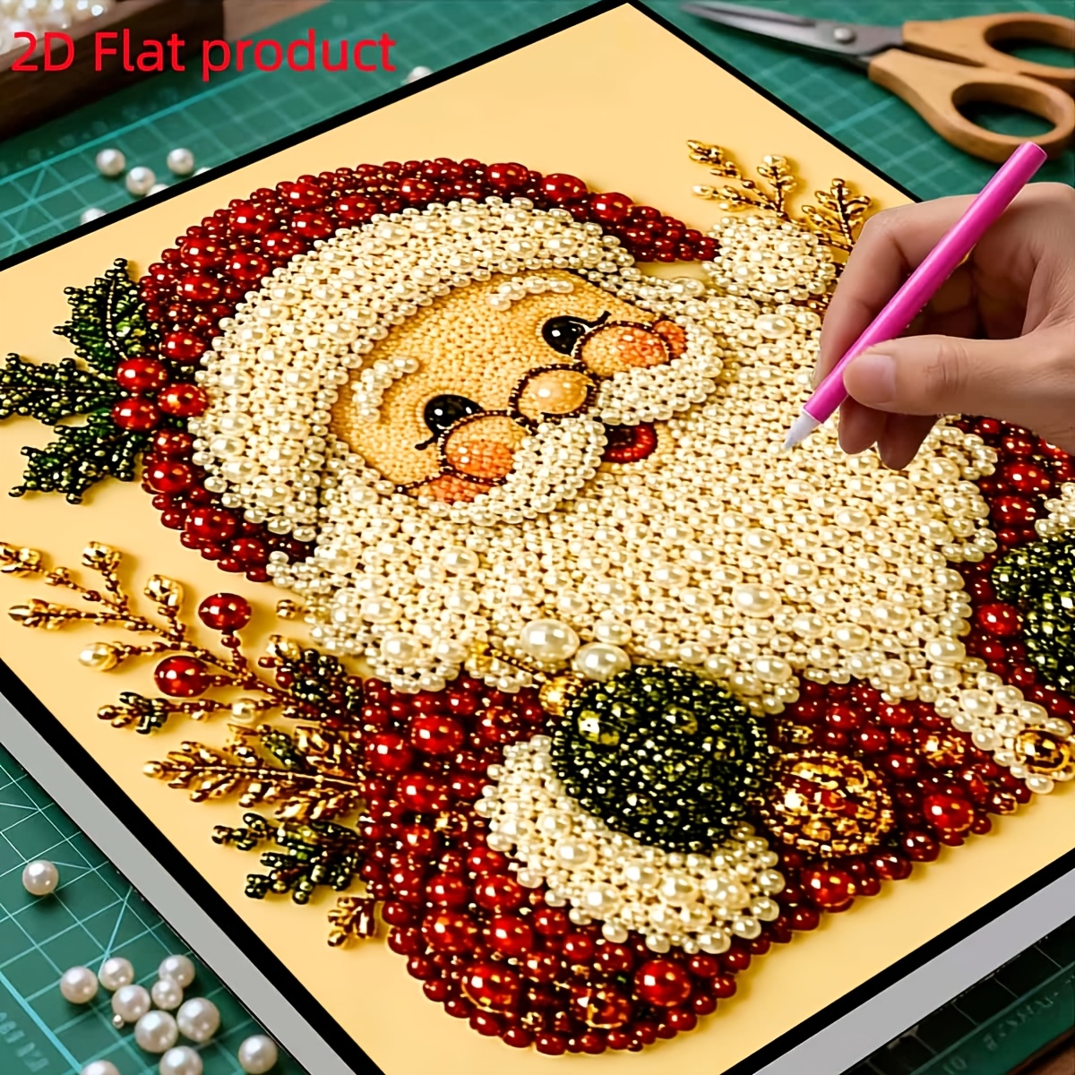 TEMU New Christmas Pearl Art Kit, Christmas Reindeer, Santa Claus, Snowman, Gnome, Fox 5d Diamond Painting Craft, Suitable For Adult Crafting, Winter