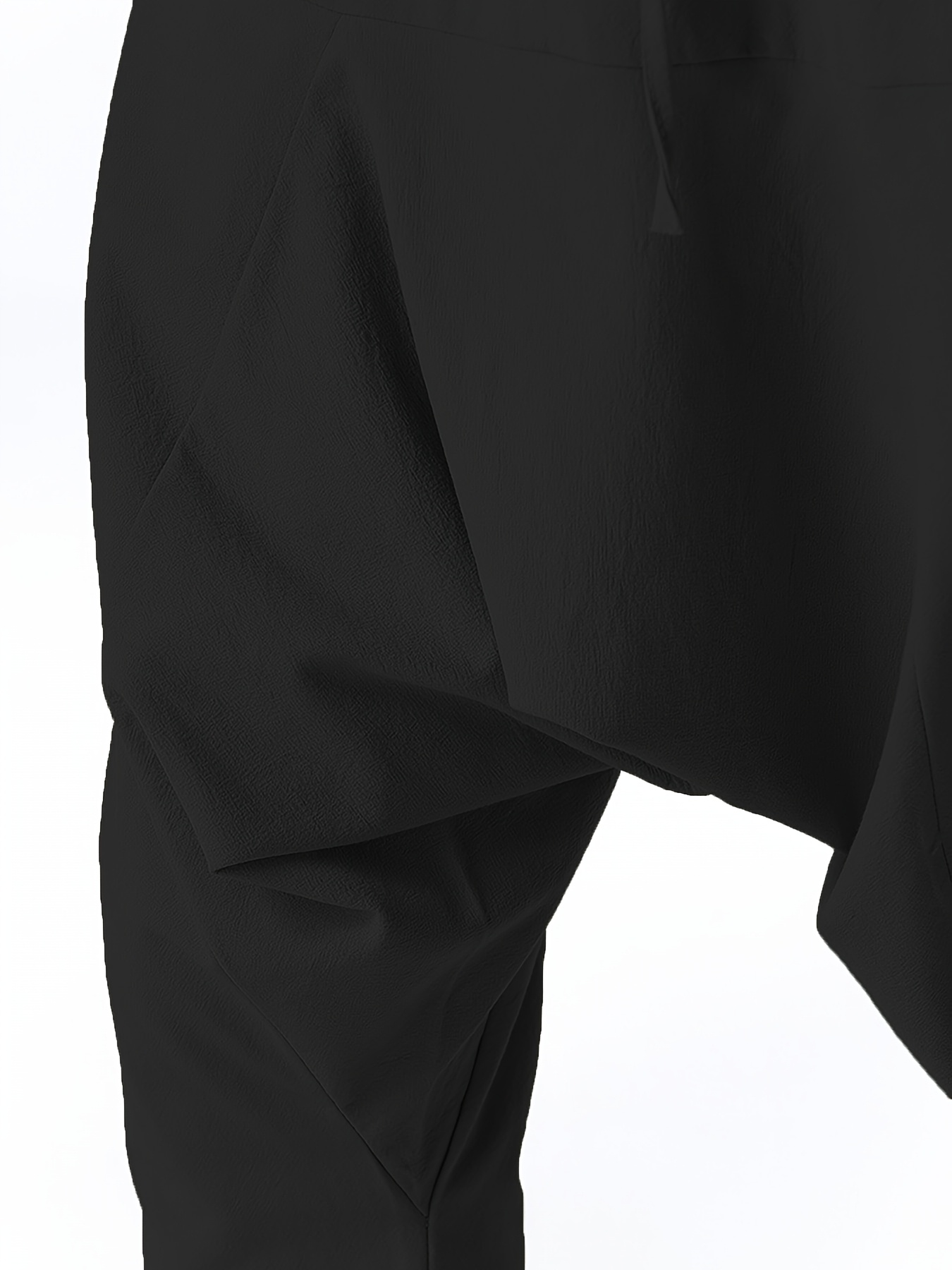 Pantalon Harem Homme Coton Lin Pantalon Harem Homme en Coton et Lin - Taille Oversize à Jambes Larges avec Entrejambe Tombant, Coupe Décontractée Sans Ceinture (S-XXXL) | Tissu Respirant pour Printemps/Automne, Tenue Décontractée et Extérieure | Pantalon Harem Style Bohème à Taille Moyenne pour Homme