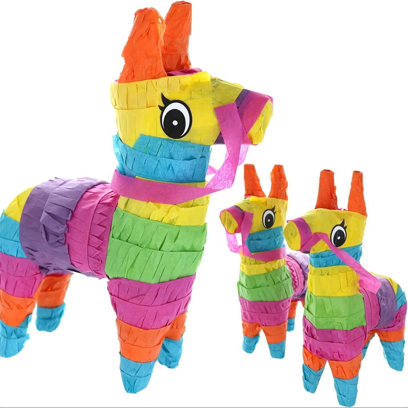 Juego de 120 piezas de piñata arcoíris, piñata multicolor para fiesta de  cumpleaños infantil con palo y confeti de carnaval para niñas y niños, 4º