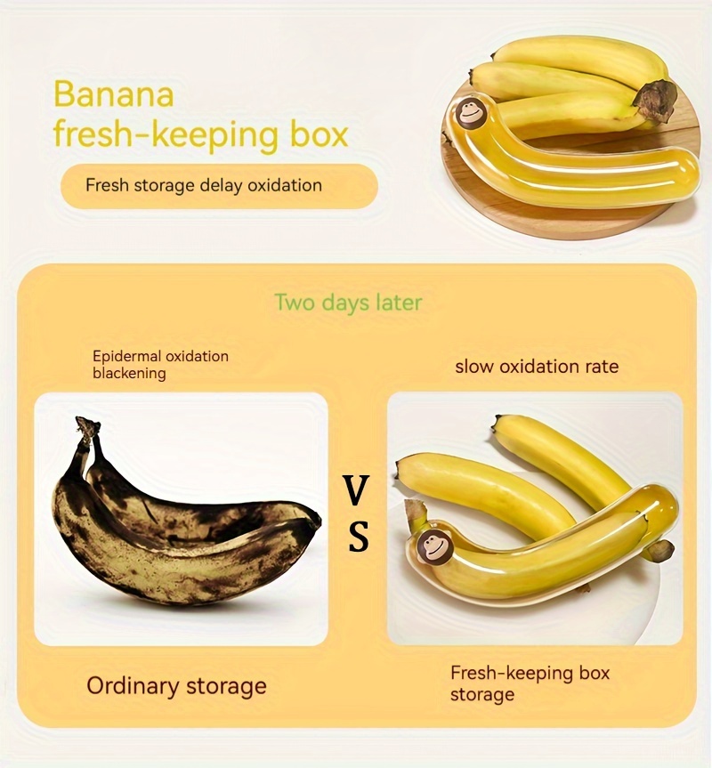 banana storage box plastic fresh keeping container with cover for fruit preservation no electricity required banana shaped design for   and   oxidation details 5