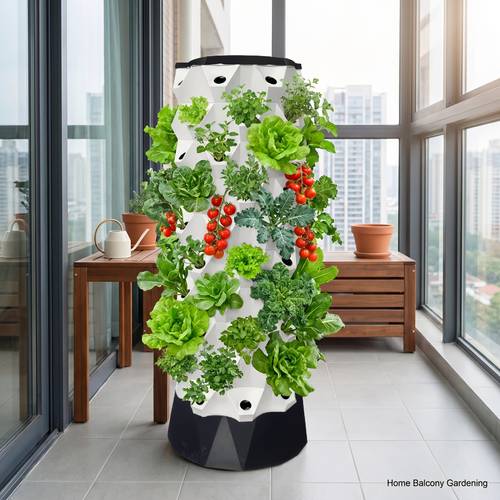 vertical hydroponic indoor system plant growing kit suitable for vegetables and herbs space saving design suitable for gardens offices and patios