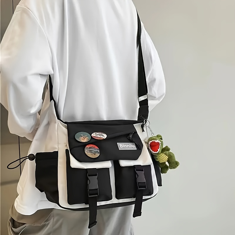 1pc trendy casual shoulder bag large capacity simple crossbody bag details 1