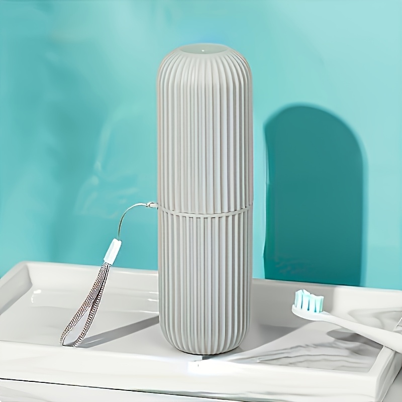 TEMU 2-in-1 Multi-functional Travel Toothbrush Cup Organizer, Portable Storage Case, Rinse Cup, And Toothpaste Holder