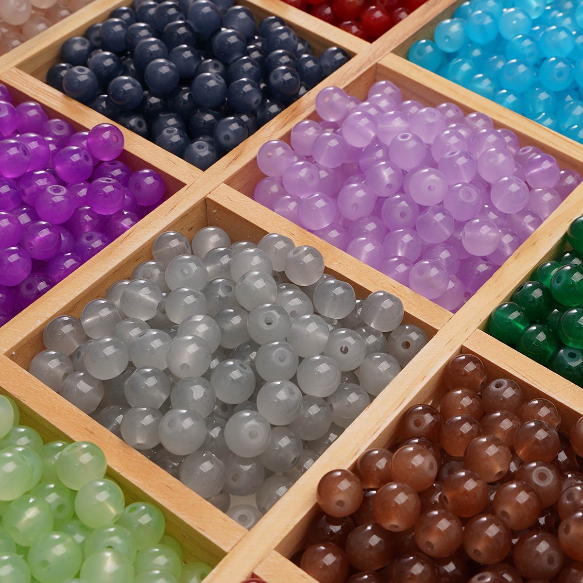 

500pcs Glass Beads For Jewelry Making, Assorted Colors, Round Beads 4mm And 6mm, Diy Craft Bead Kit, Beading&jewelry Making