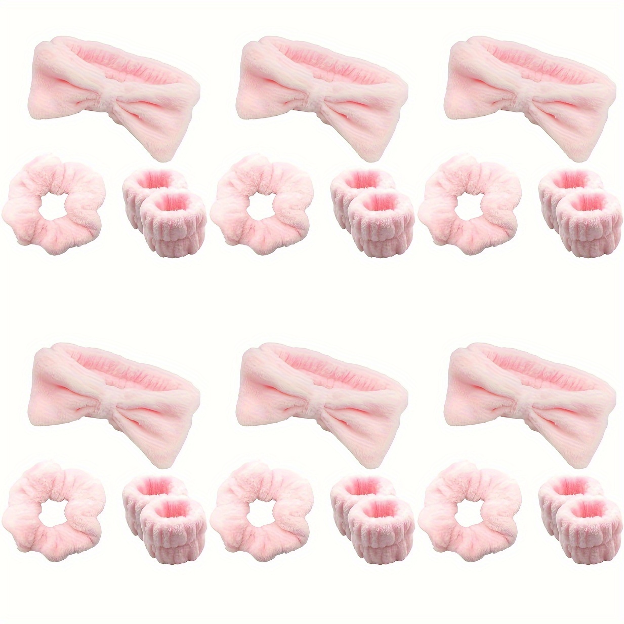 

16pcs/24pcs/set Spa Wristband Set, Women's Accessories - And Wristband Set For Washing And Makeup