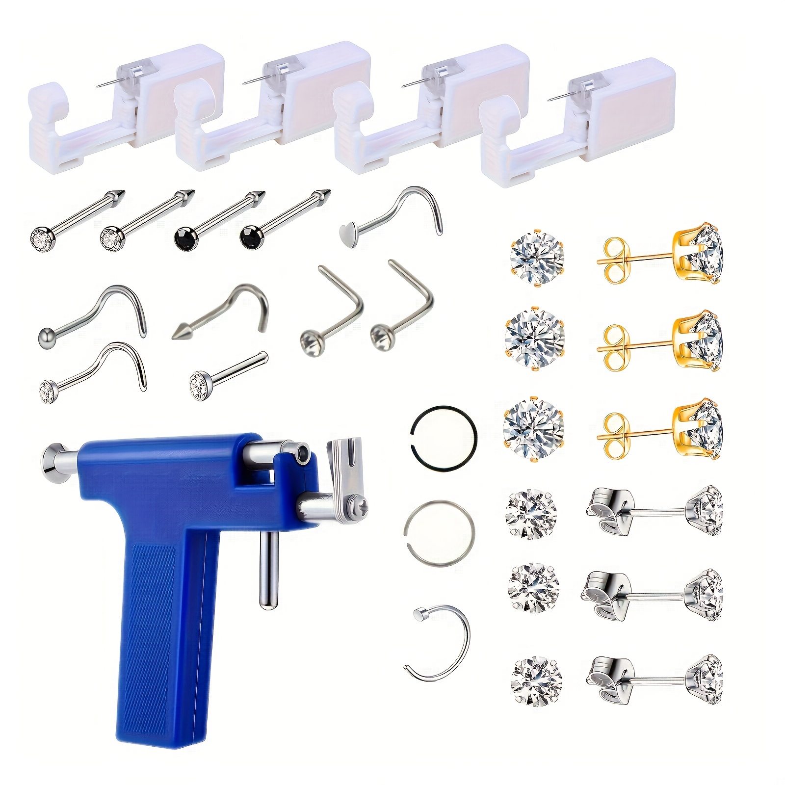 

1 Set Steel Ear Piercing Kit Piercing Tool, Set For And Use