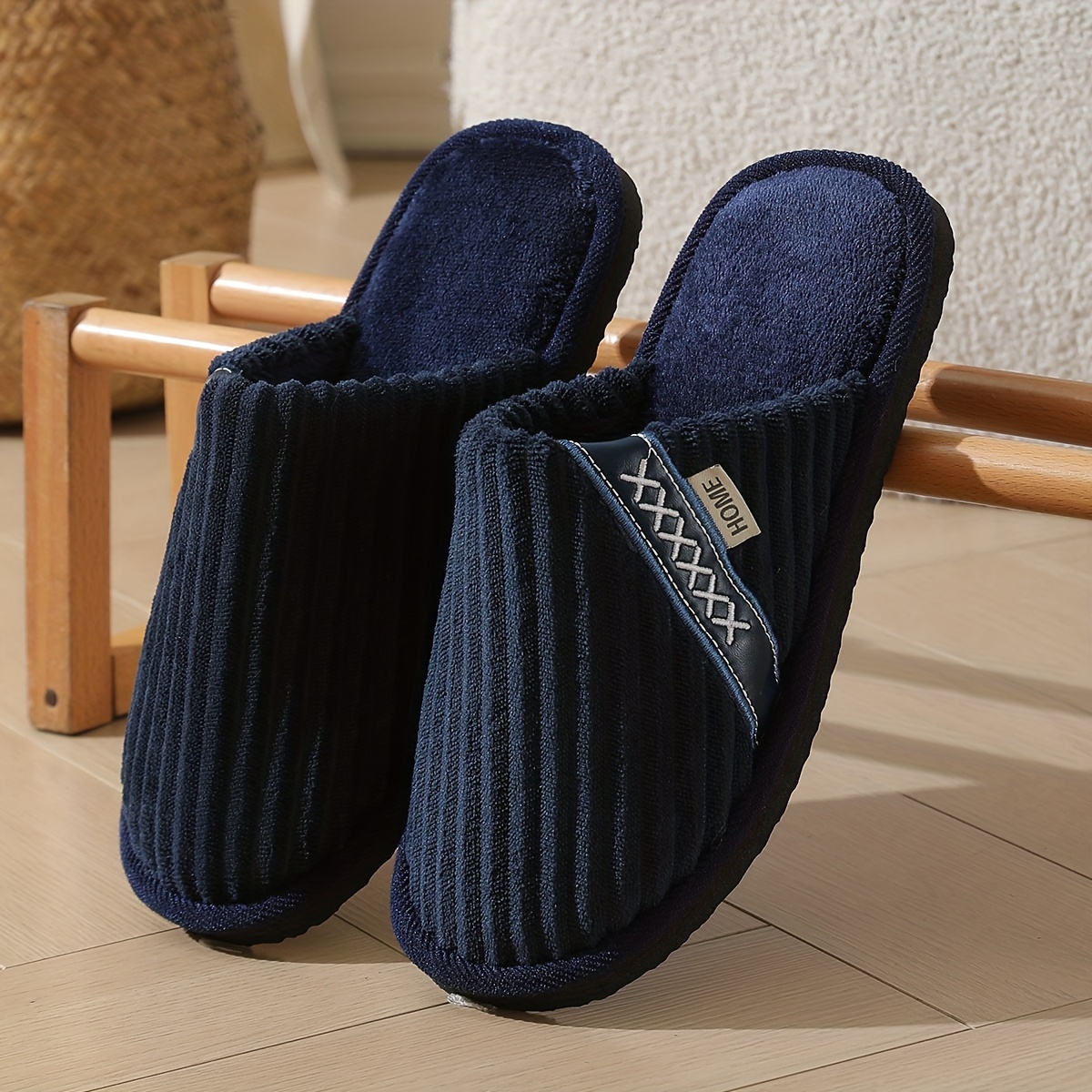 Men's/Unisex Winter Thermal Slippers with Non-Slip Sole - Heavy-Duty Thick Warm Indoor/Outdoor House, All-Season Comfortable Booties for Cold Floors, & (Casual/Business) - Easy Slip-On Design, Male/Female Use