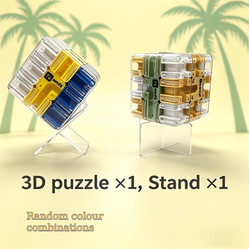 2pcs 3D Maze Puzzle with Stand