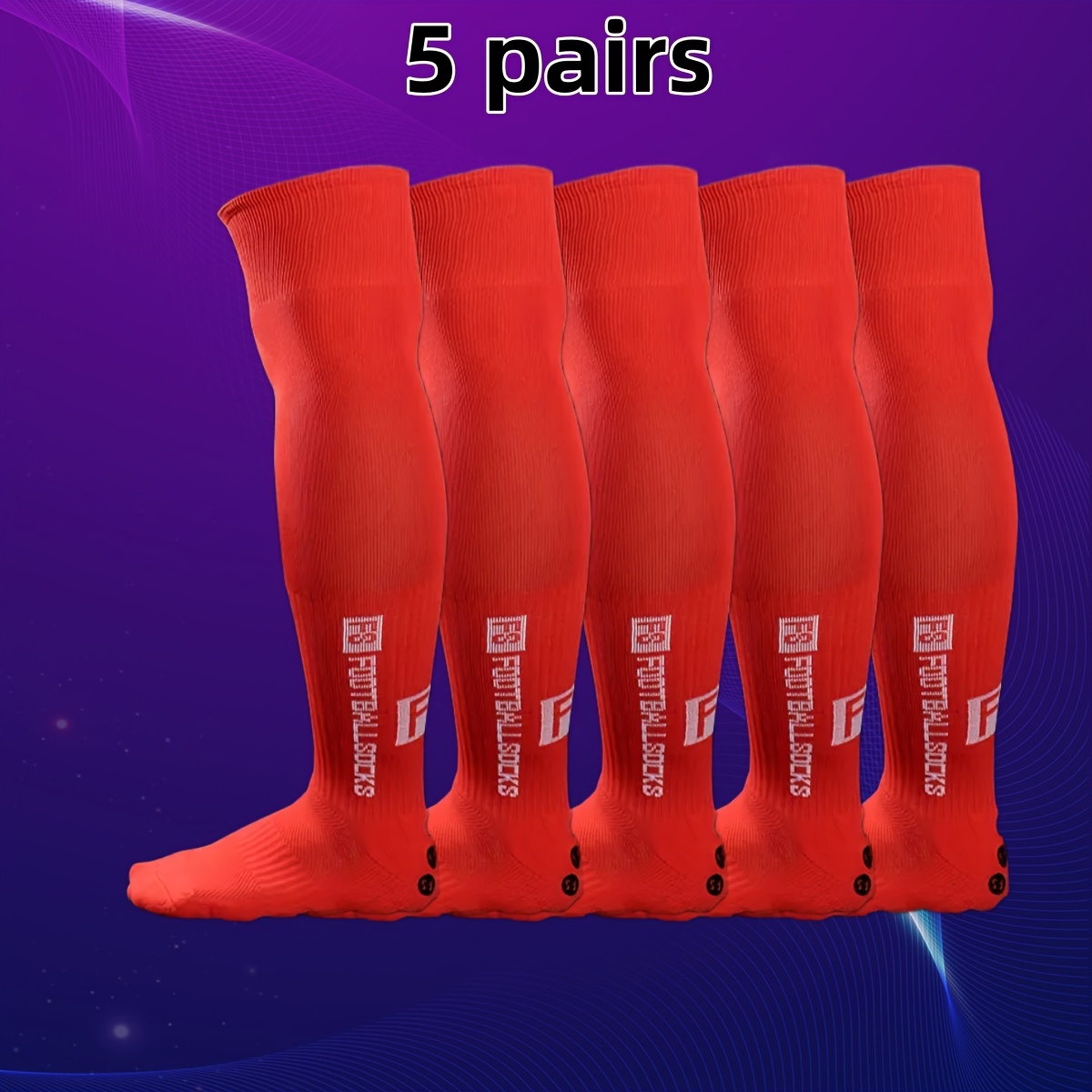 TEMU Selling 5 Pairs New Pilates Calf Socks Men And Women Moisture-wicking Professional Anti-slip Yoga Socks Sports Fitness Football Socks, Football