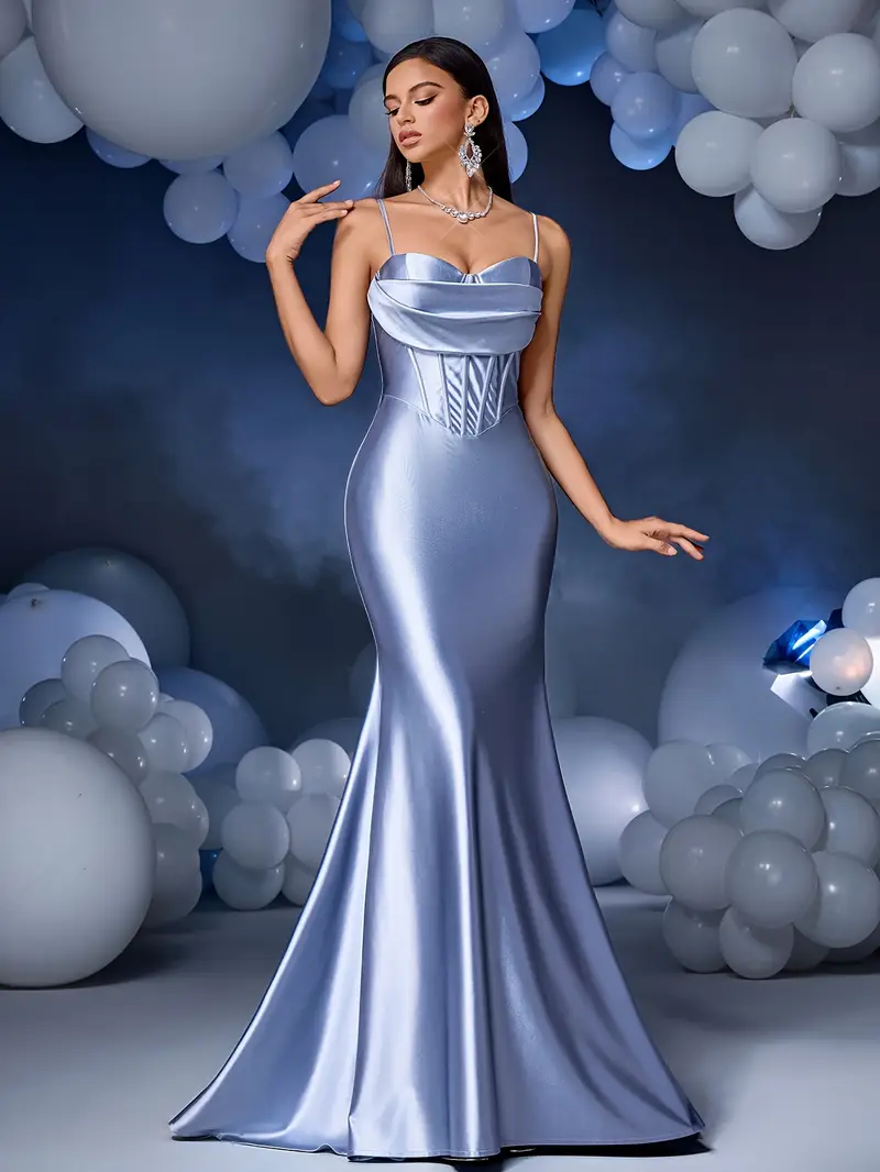 A Romantic And Elegant Goddess Satin Long Dress, a Summer Sleeveless Maxi Dress, a Ladies' Graduation Ball Party Gown, a Fitted Spaghetti Strap Mermaid Dress, a * Vacation Dress * Dates A Romantic And Elegant Goddess Satin Long Dress, a Summer Sleeveless Maxi Dress, a Ladies' Graduation Ball Party Gown, a Fitted Spaghetti Strap Mermaid Dress, a * Vacation Dress * Dates