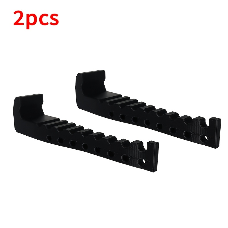 Image of 2pcs Rv Straight Track L-shaped Single Column Hook, Rv Guide Rail Suspension Bracket, Suitable For Rv, Van And Trailer, Used For Hanging Items, Durable And Portable Guide Rail Support Frame