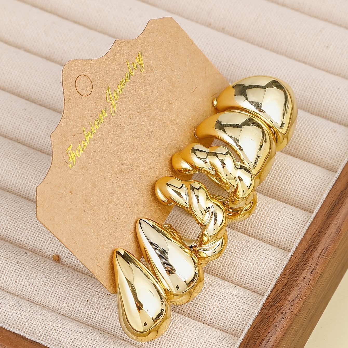 3/9 Pairs Trendy CCB Irregular Earring Set, Gift-Ready