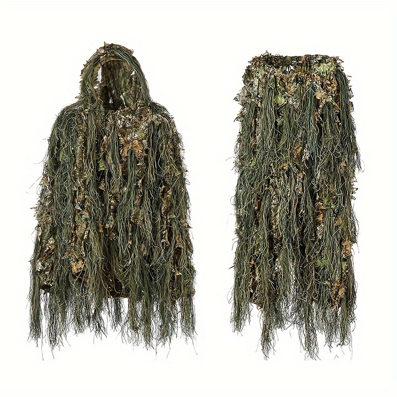 

3d Leaf Ghillie Suit For Hunting, Camouflage Clothing, Outdoor Woodland Costume