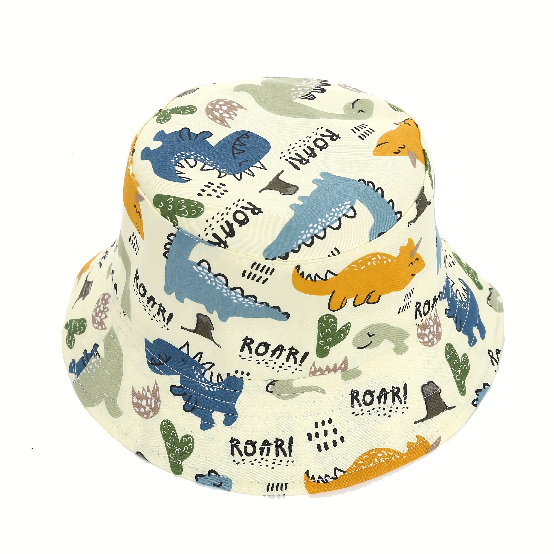 Kids Cotton Bucket Hats, Dino Kids for Toddlers