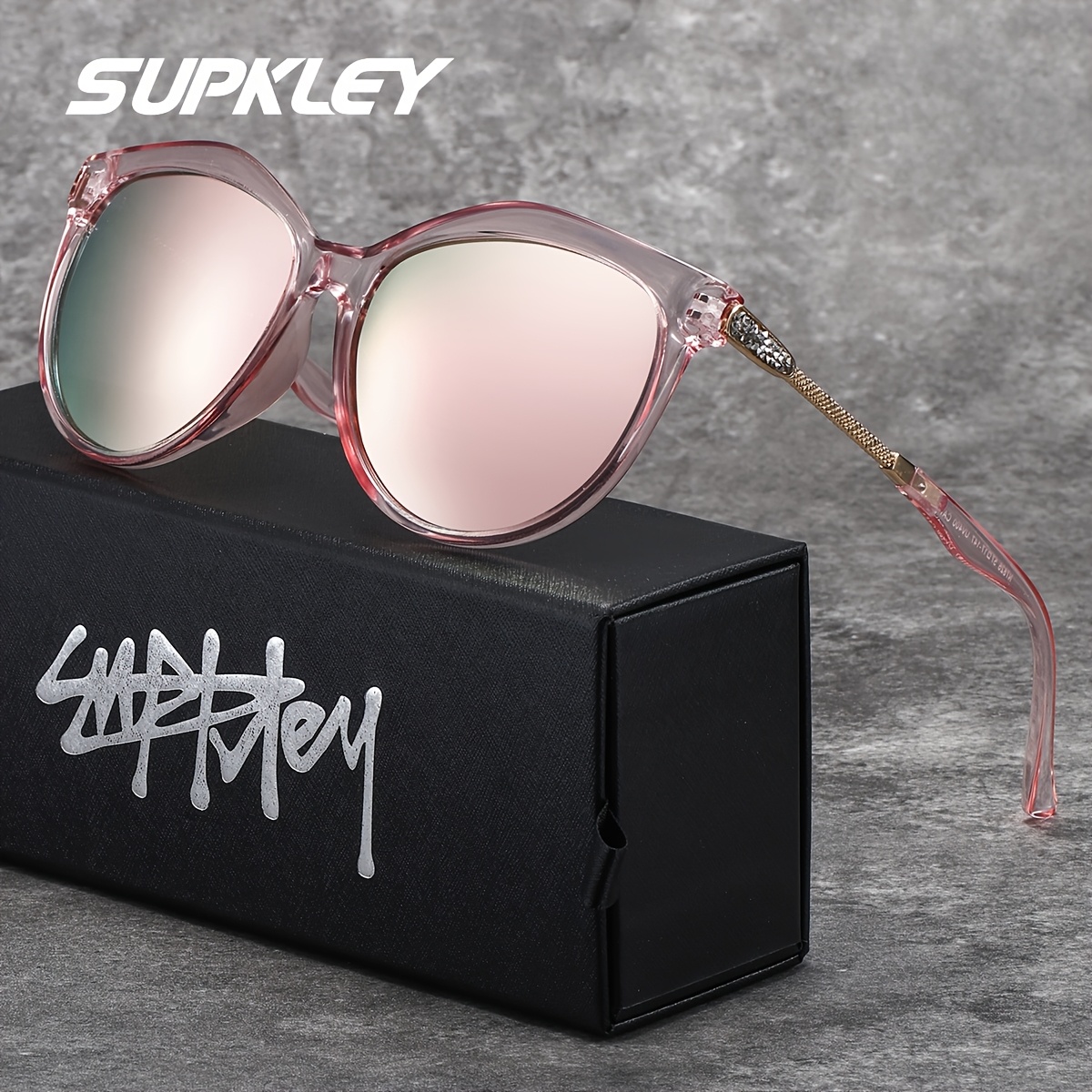 s fashion light glasses frame - gradient pink to green large  display picture 1