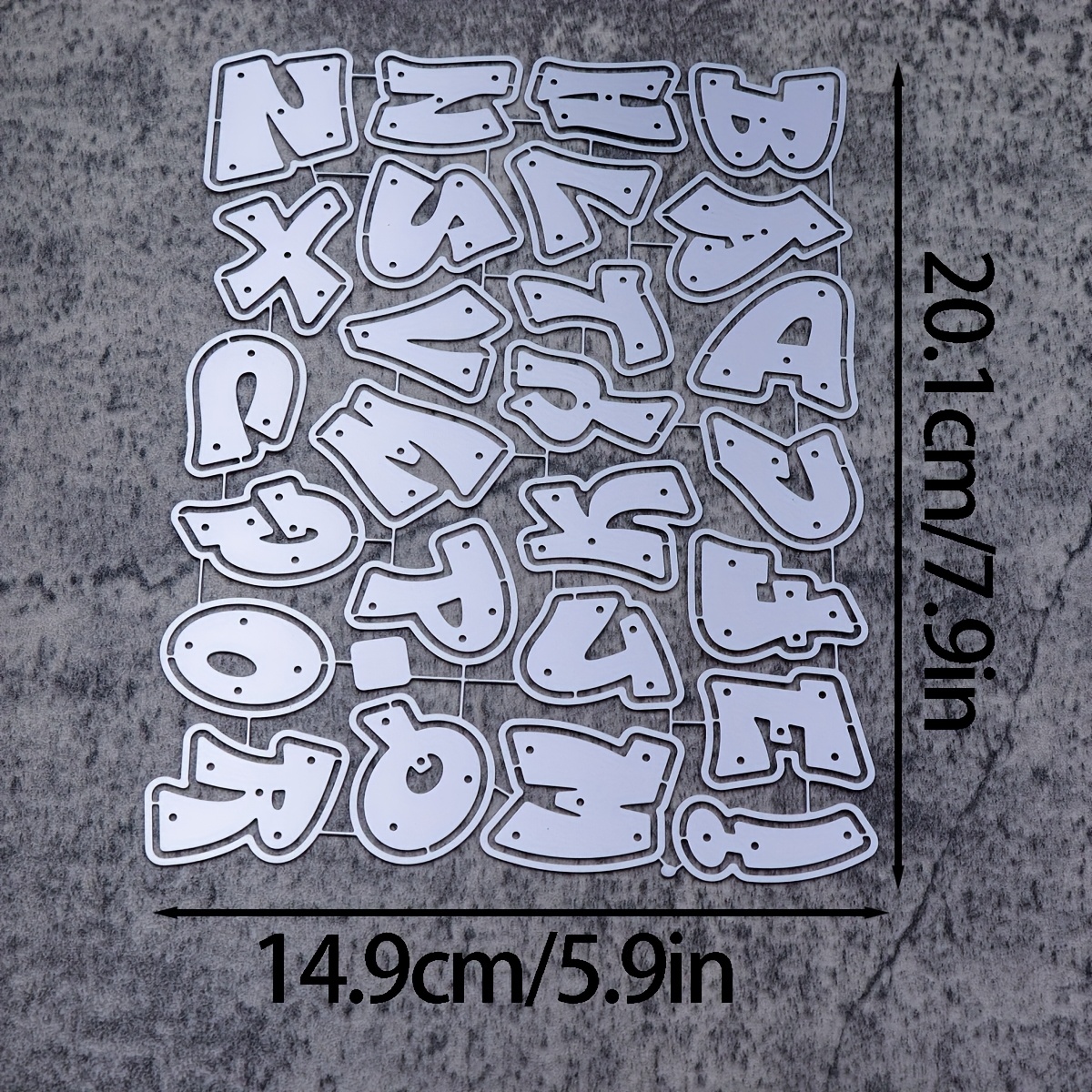 Image of 26 Double-layer English Letter Carbon Steel Cutting Dies, High Quality And Durable, Suitable For Scrapbooking, Photo Albums, And Crafts