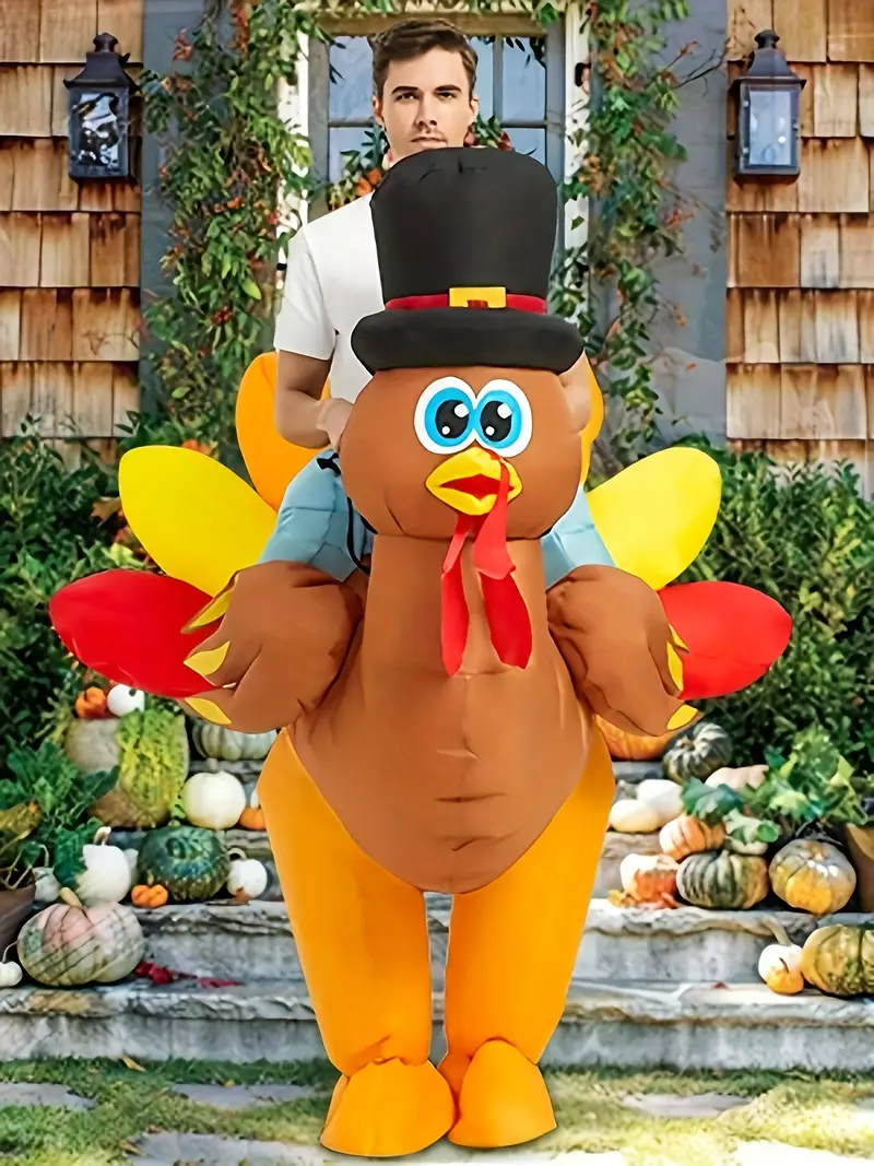 christmas turkey fancy dress Inflatable Christmas Turkey Costume for Adults