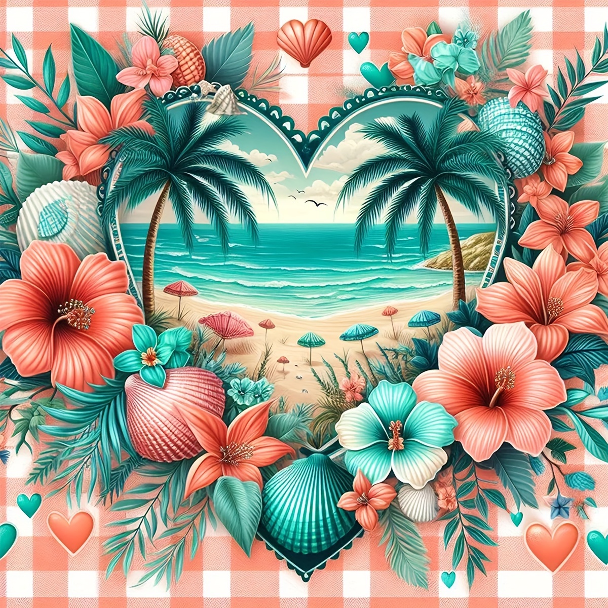 

Tropical Beach Scenery 5d Diy Diamond Painting Kit, 30x30cm Round Acrylic Drill Art, Full Drill Embroidery Cross Stitch Set, Wall Decor Home Accessory, Frameless Unique Gift - 1pc