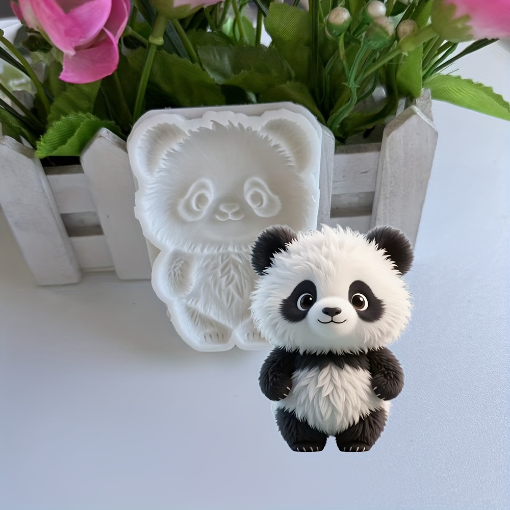 1pc Panda Silicone Mold, For Fondant Cake Decoration, Chocolate, Baking Mold