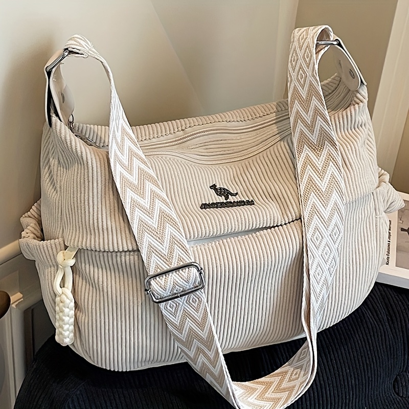 TEMU Casual Versatile Urban Style Women's Crossbody Bag, Solid Elegant Shoulder Bag, Lightweight And Convenient, Multi-pocket, Adjustable Strap,