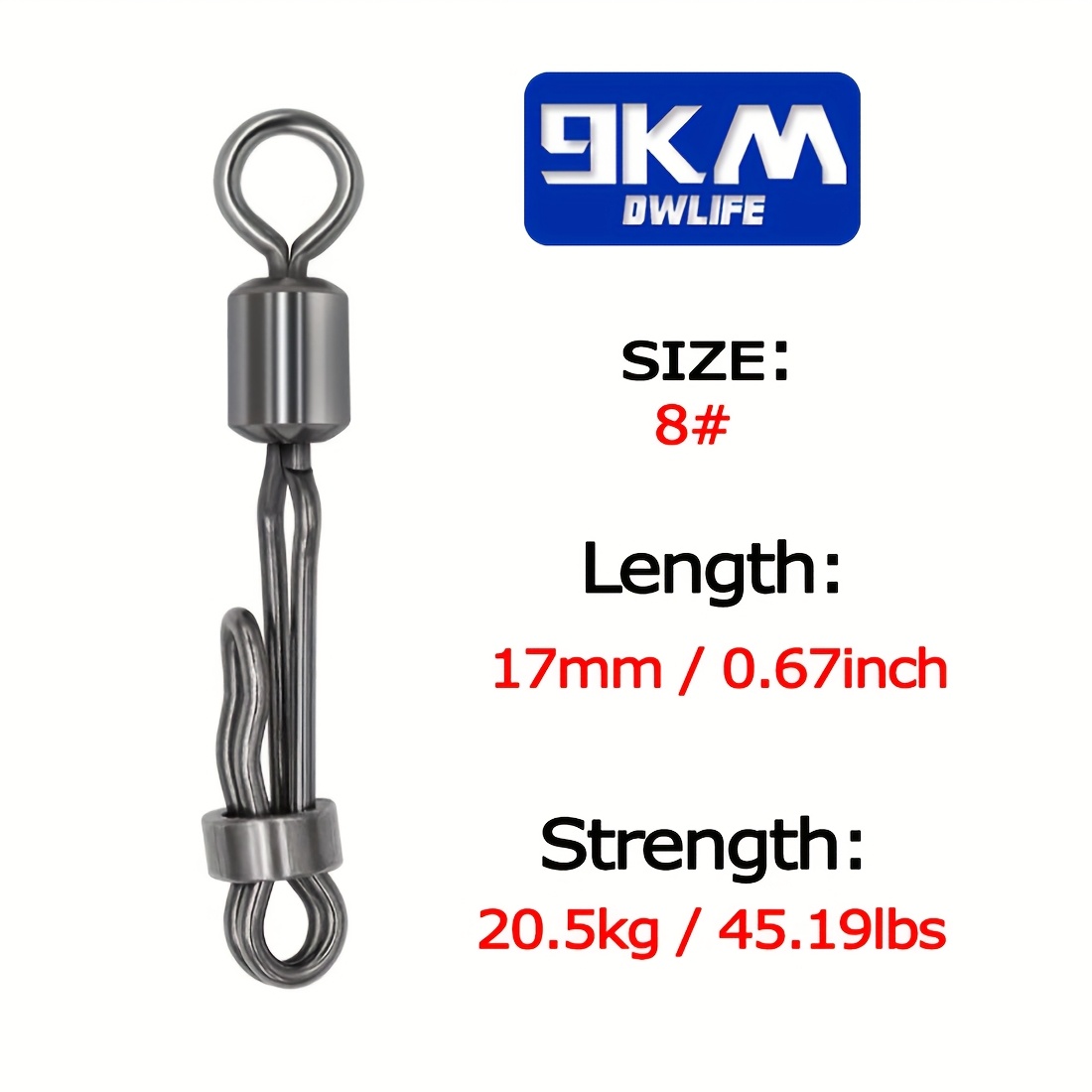 10/20pcs Rustproof Stainless Rolling Swivel Snap Hooks | Solid Rings For Quick Connector & Wear-resistant Performance, Color, Brand 9km Dwlife