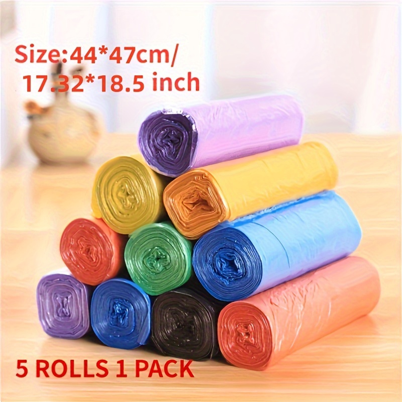 

Customer 5 Rolls Of Disposable Garbage Bags, Colors - The For Cleaning Home, Kitchen, Office And Restaurant! A Small Gift For Christmas, New Year, Easter