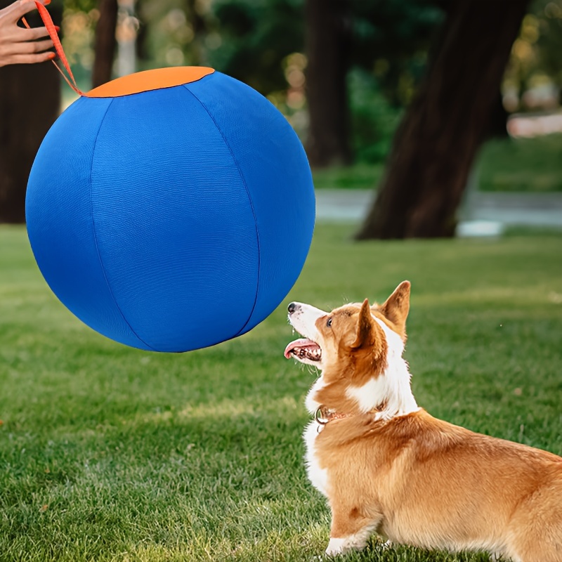 

Extra Large Inflatable Dog Training Ball, Polyester & Play Toy, Interactive Outdoor Exercise Ball, Non-electric, Battery-free, Suitable For All Breed Sizes, With Polyester For Large Breeds