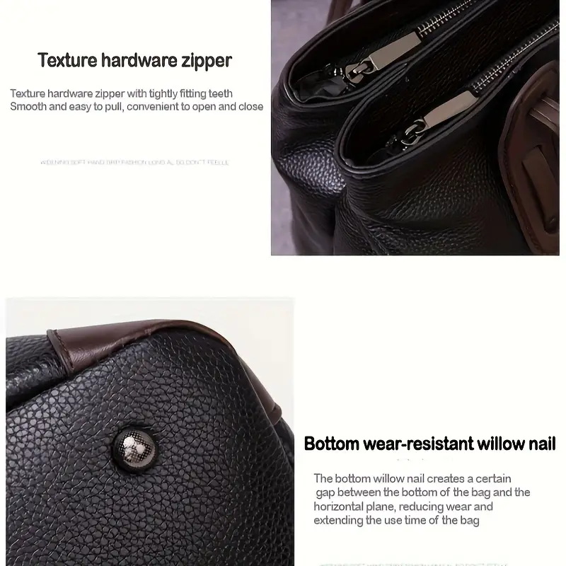 elegant womens tote bag large capacity shoulder bag with detachable strap zipper closure and for work everyday use everyday tote bag minimalist shoulder bag sleek Product details 7