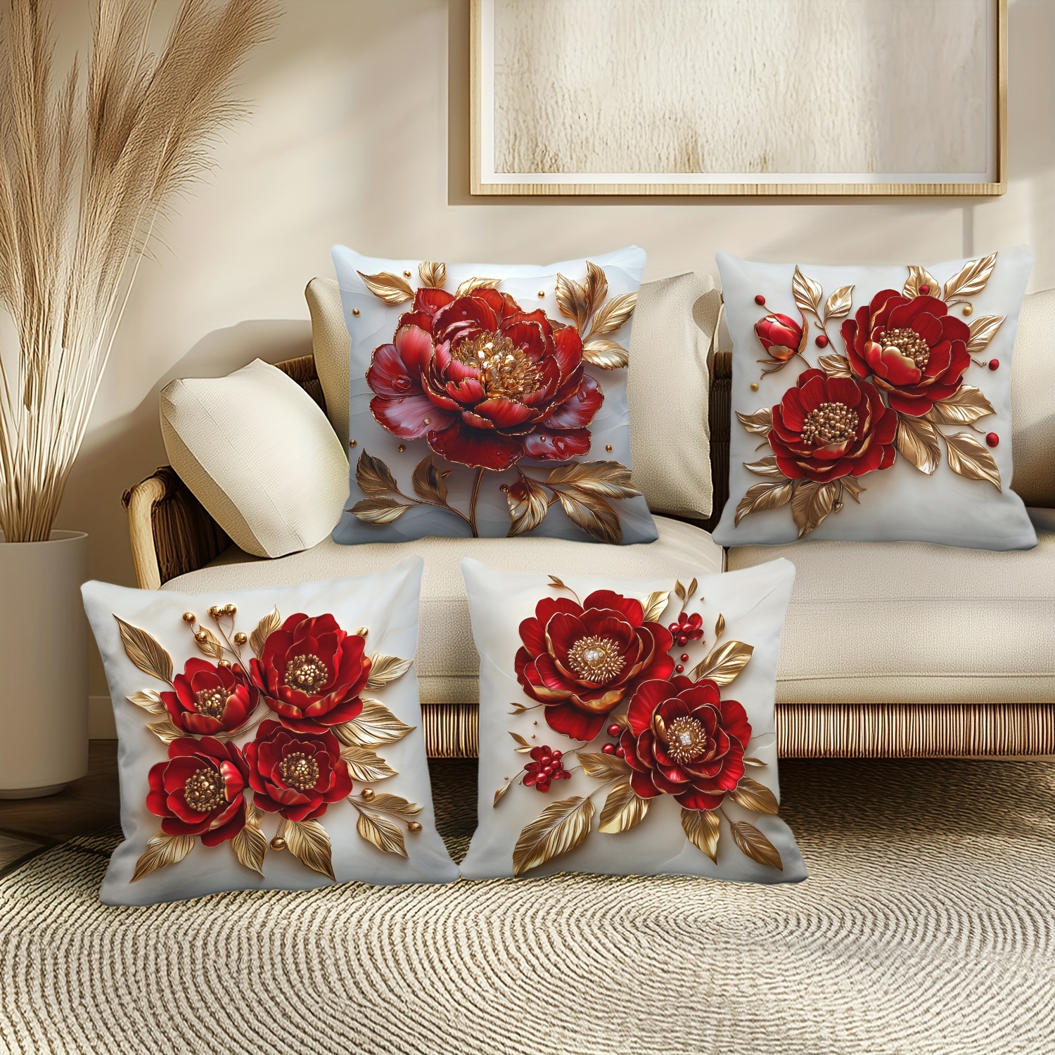 

4pcs Set 3d , 18x18 - , Zip , For , , Decor