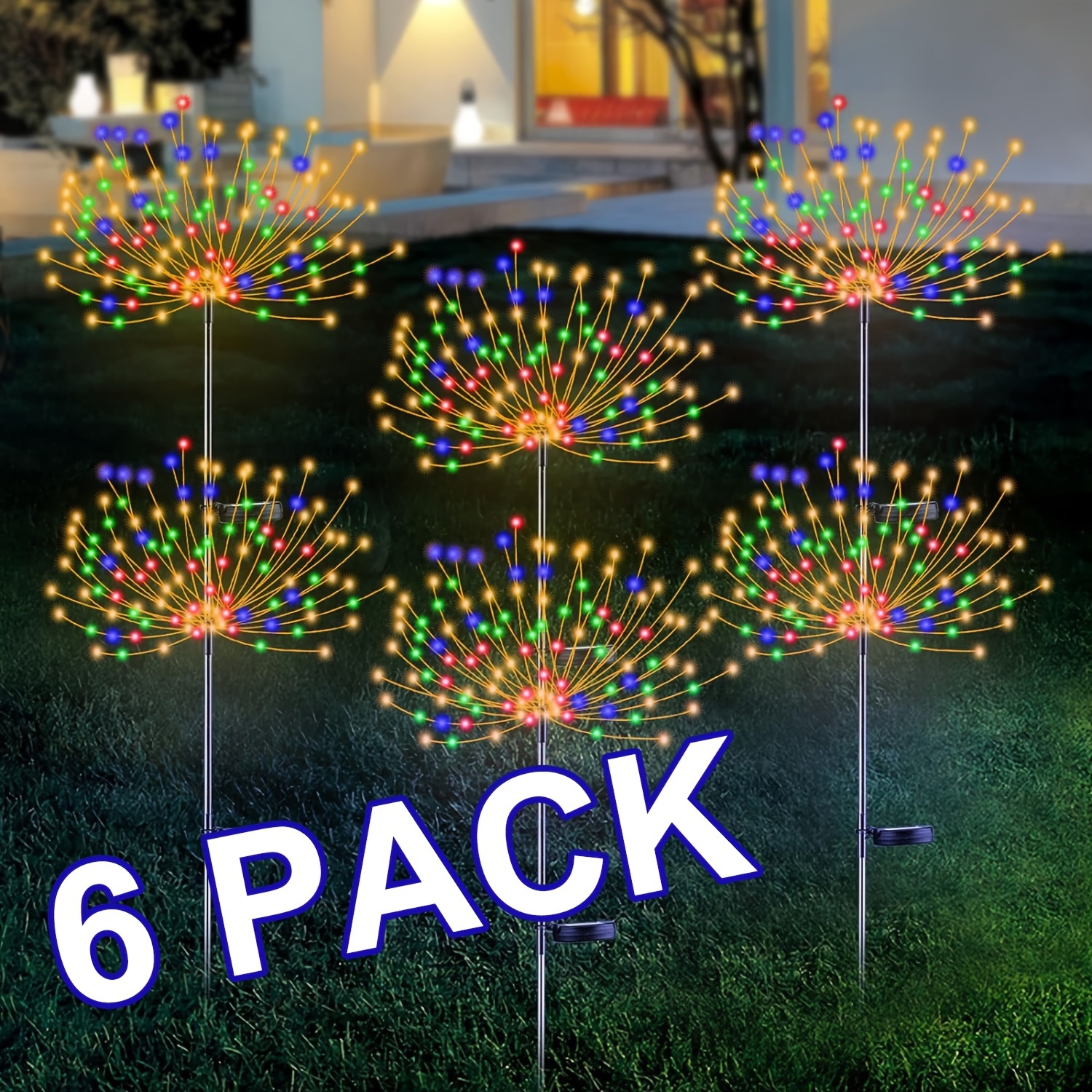 

Solar Outdoor Garden Lights, 6 Pack 900 Leds Copper Wire Solar Lights Outside, 8 Lighting Outdoor Soalr Fairy Lights Ip65 Waterproof For Yard Garden Flowerbed Party Decorations