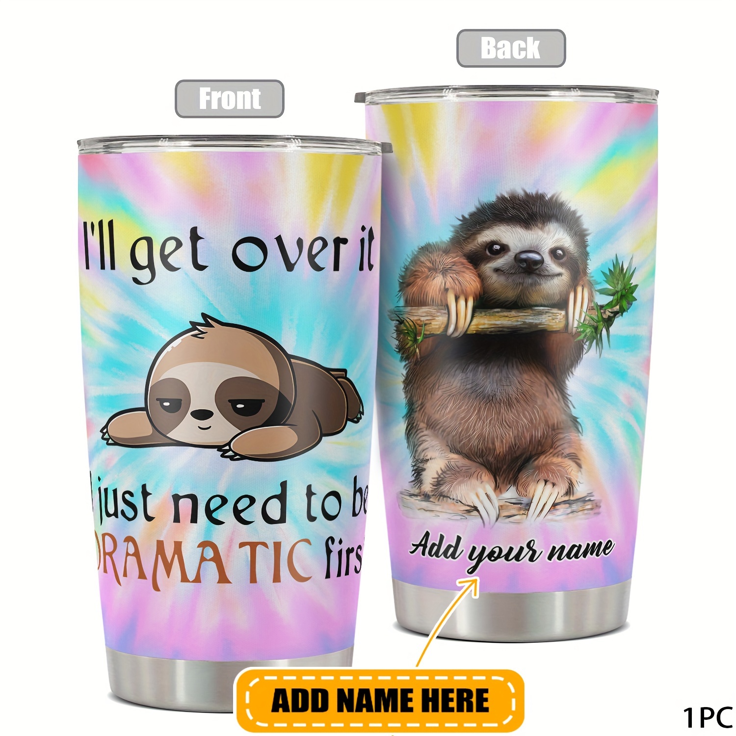 

Customizable 20oz Tumbler - Personalized Name Or Text, Birthdays & Holidays, Durable Metal Travel Mug With Lid, Bpa-free, Ideal Gift For Men, Women, Teachers, Coworkers