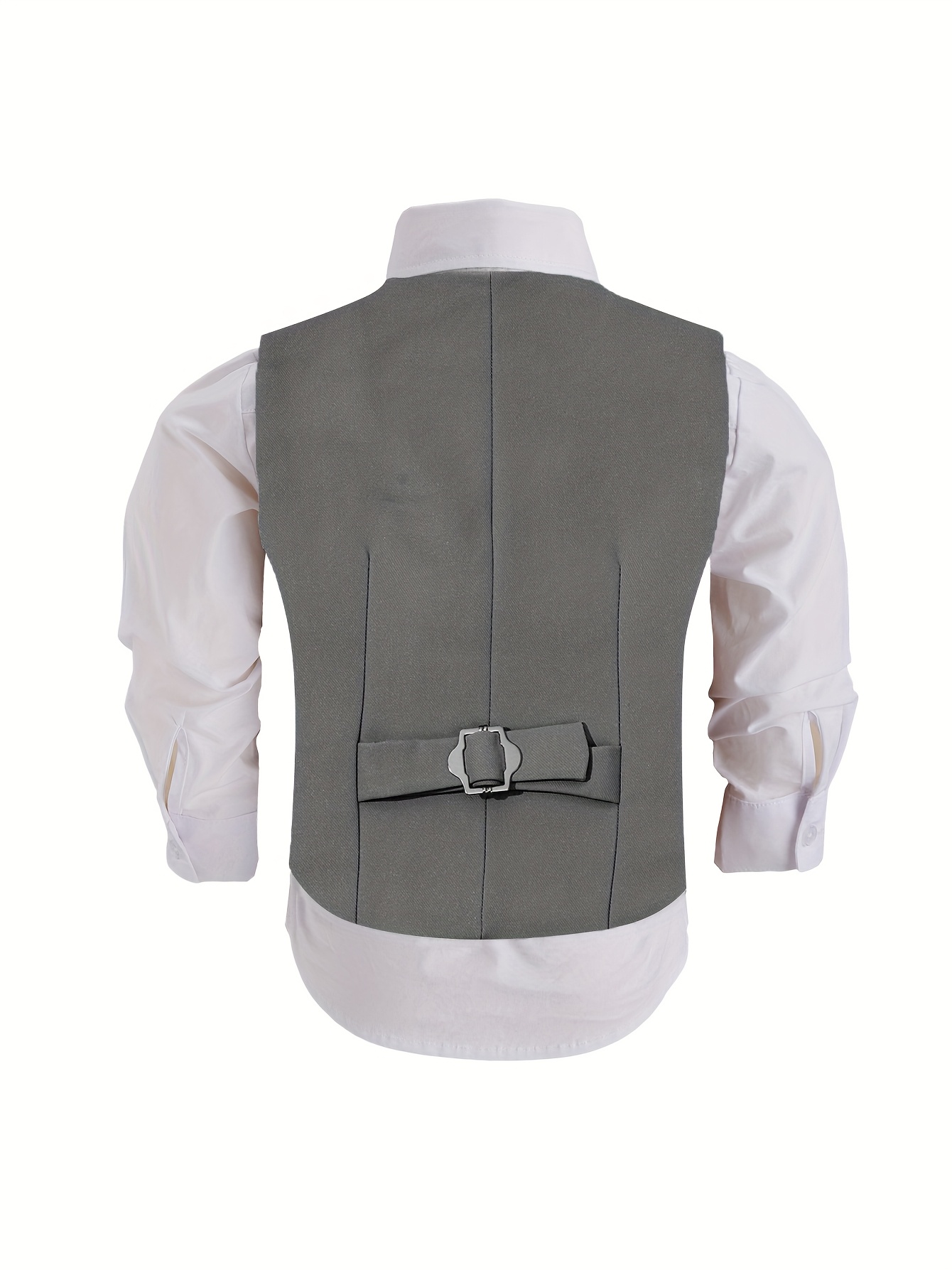 Boys' 3pcs Suit Vest Set - Elegant Blue, White & Black, Includes Jacket, Pants & Bow Tie - Perfect for Birthday Parties, Performances & Formal Event - Image 8